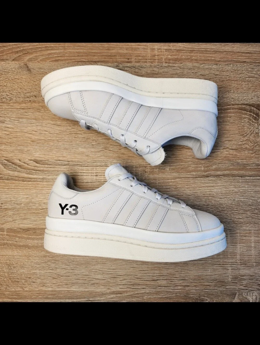 ADIDAS Y-3 Hicho Grey White FZ4339 Lace Up Sneaker Shoes Men's 5.5